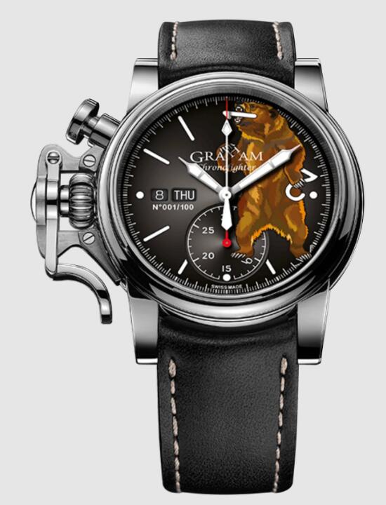 Review Replica Watch Graham CHRONOFIGHTER VINTAGE NOSEART (BEAR) 2CVAS.B32A